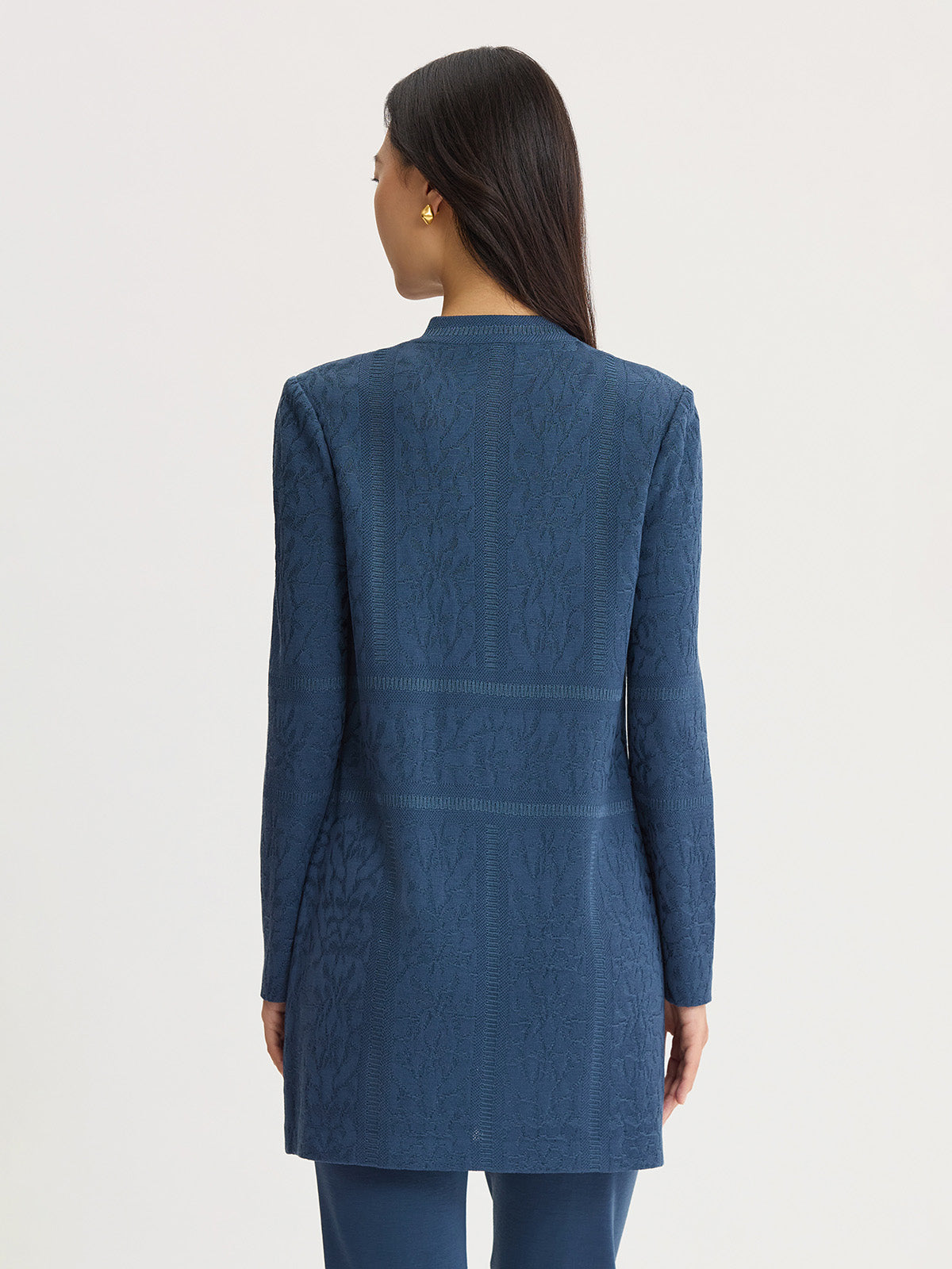 Heritage Tonal Floral Burnout Knit Jacket