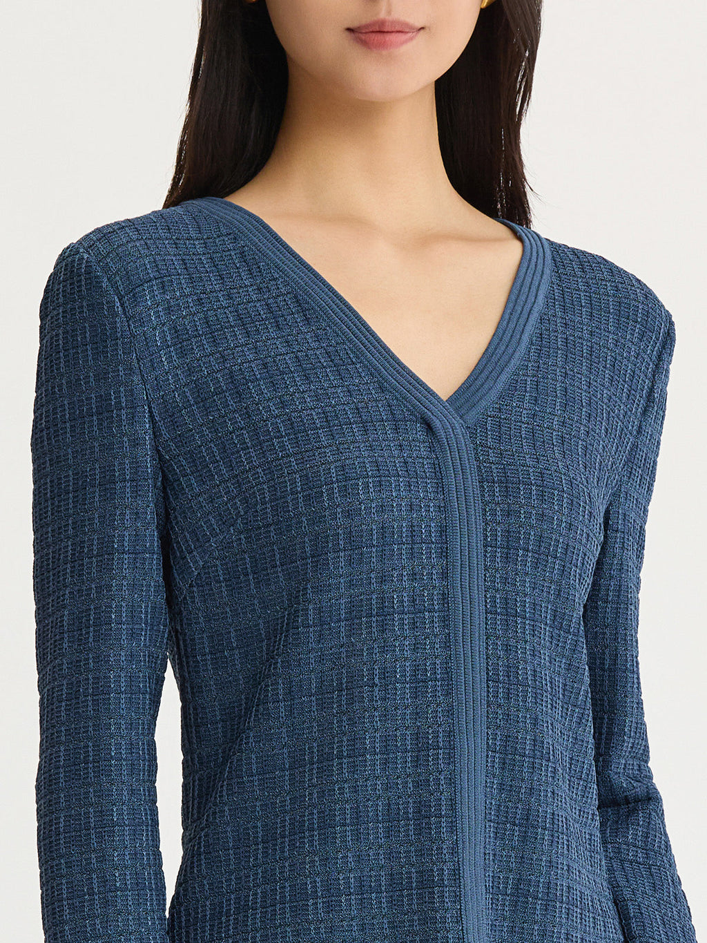 Tonal Tweed Knit Tunic
