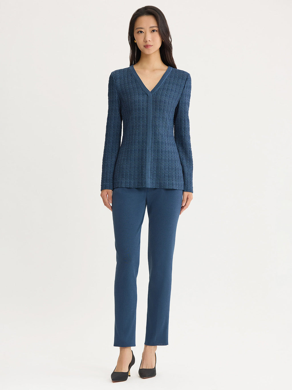 Tonal Tweed Knit Tunic