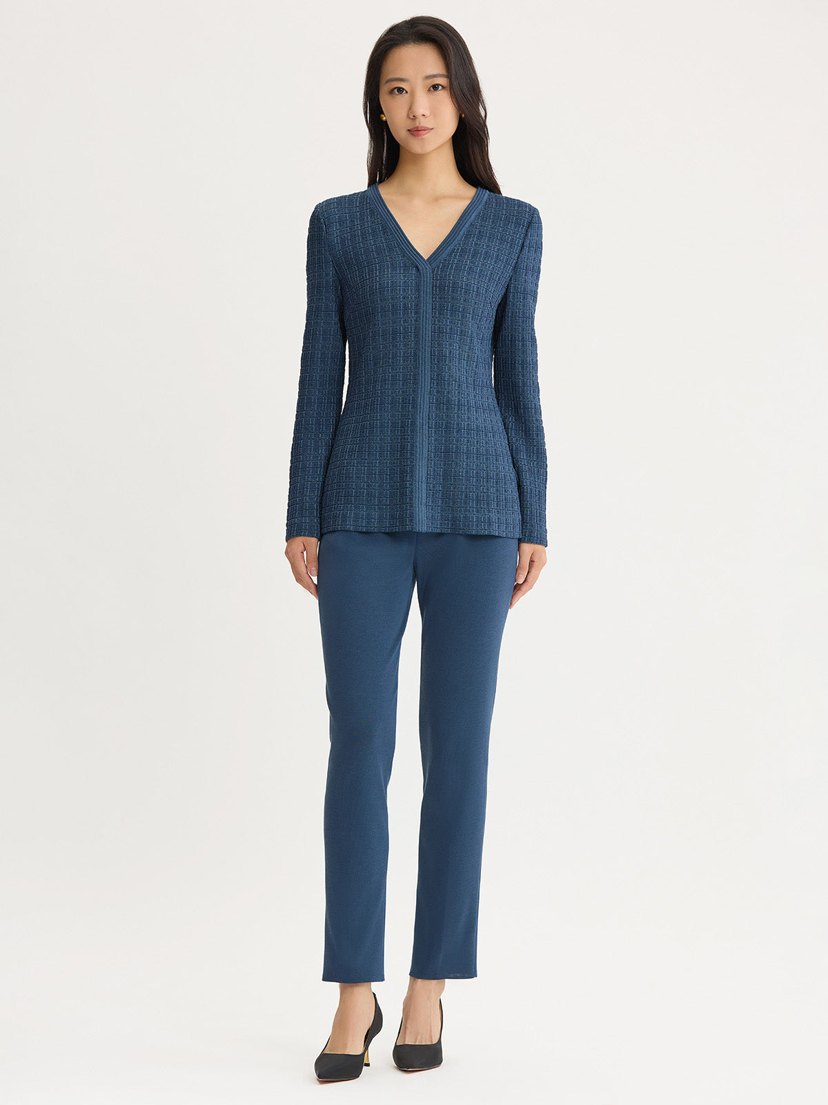 Tonal Tweed Knit Tunic