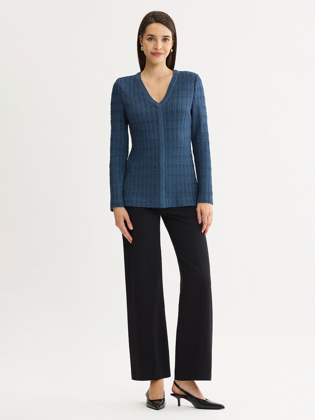 Tonal Tweed Knit Tunic