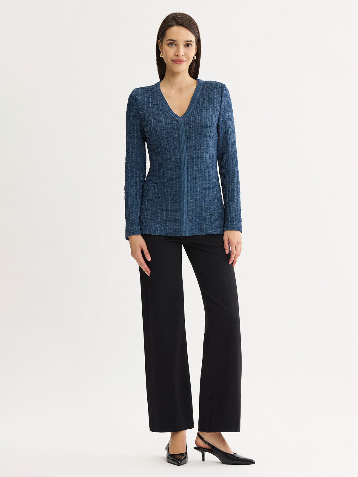 Tonal Tweed Knit Tunic