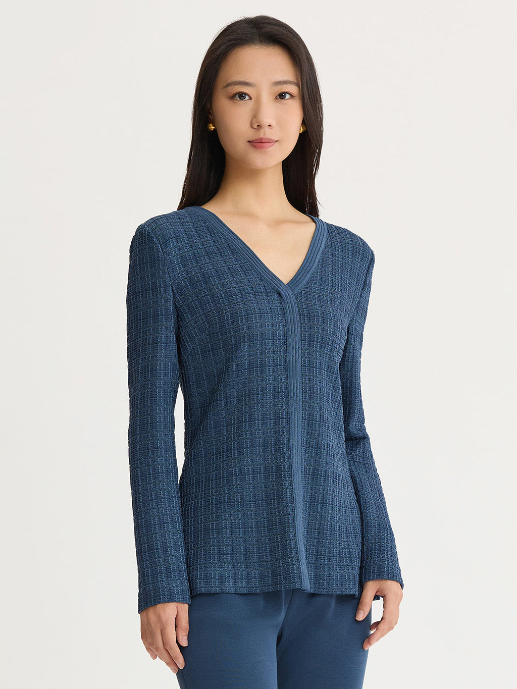 Tonal Tweed Knit Tunic