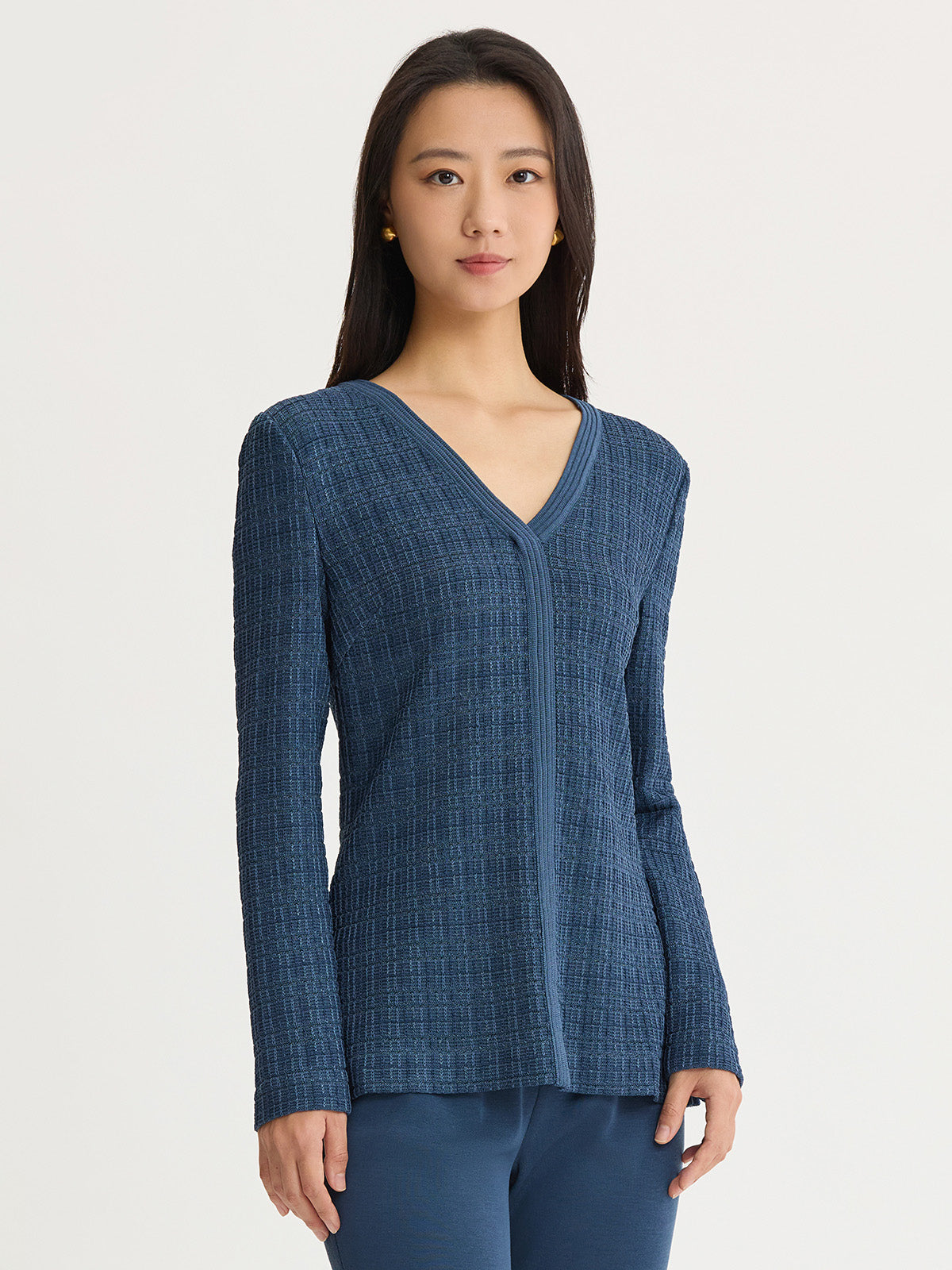 Tonal Tweed Knit Tunic