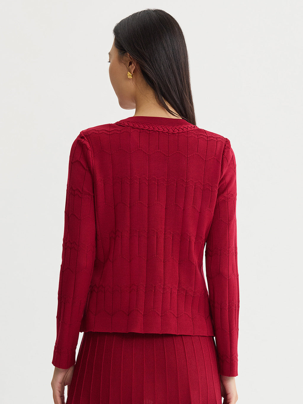 Heritage Braided Trim Knit Cardigan