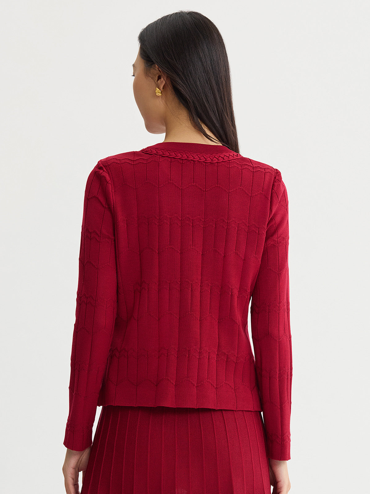 Heritage Braided Trim Knit Cardigan