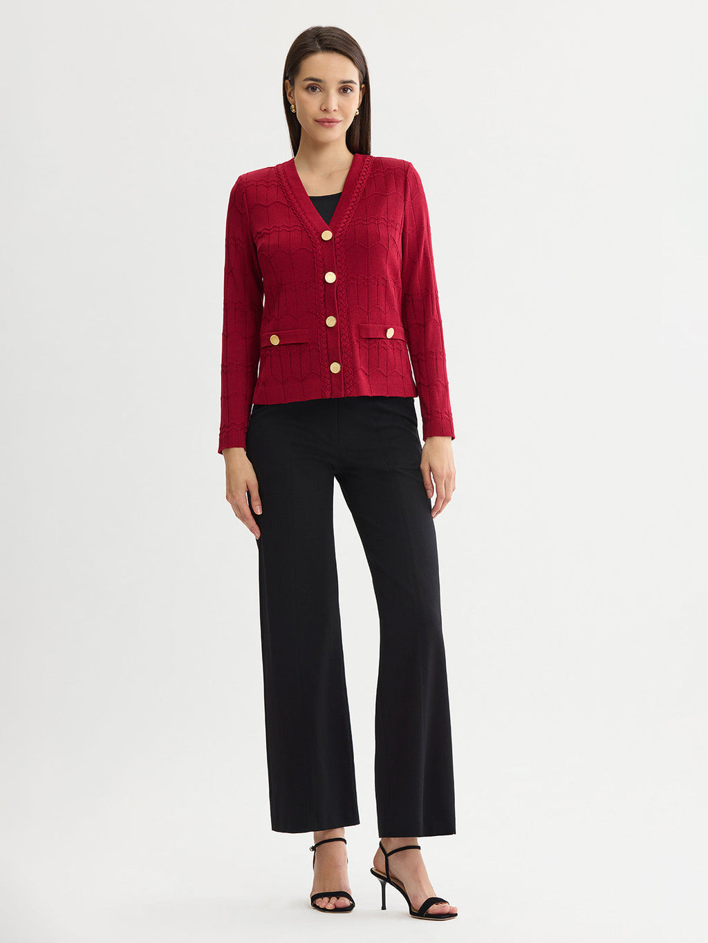 Heritage Braided Trim Knit Cardigan