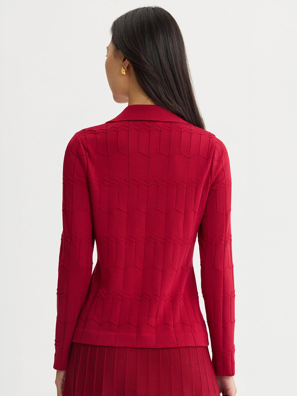 Geometric Soft Knit Top