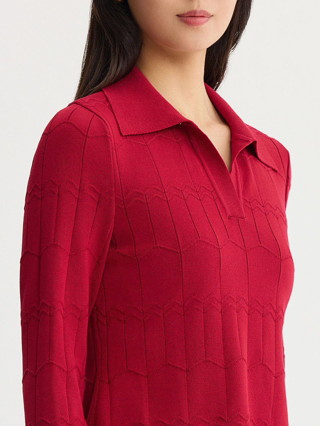 Geometric Soft Knit Top
