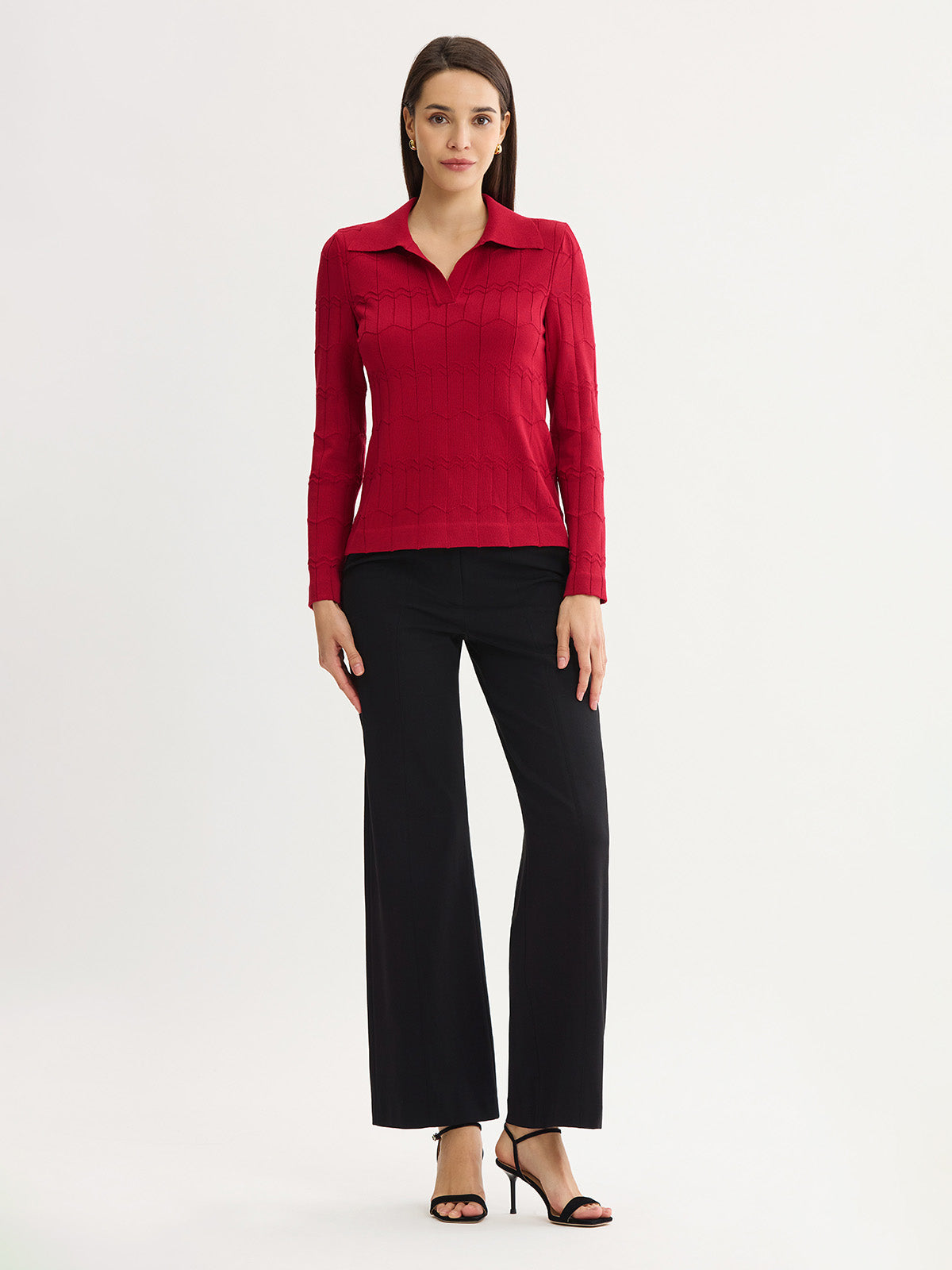 Geometric Soft Knit Top