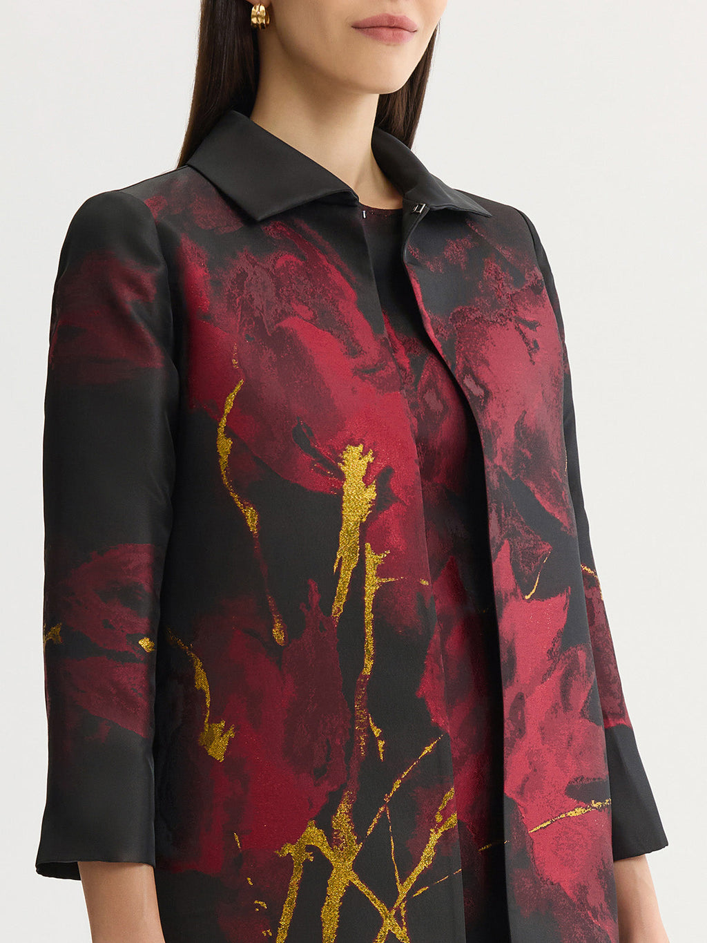 Heritage Floral Lurex Woven Jacquard Topper