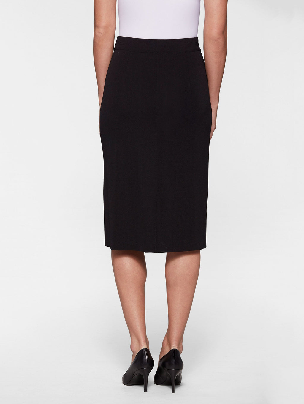 27" Straight Mylana Knit Skirt, Black - True Fit