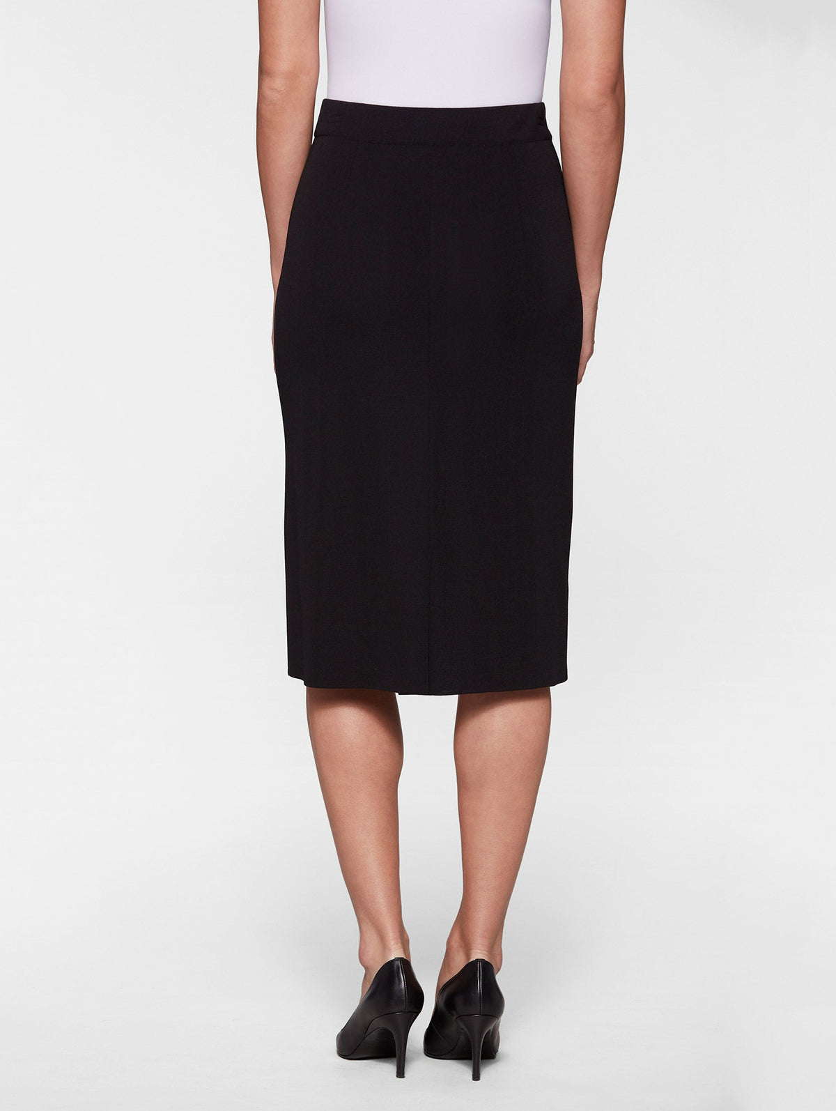 27" Straight Mylana Knit Skirt, Black - True Fit