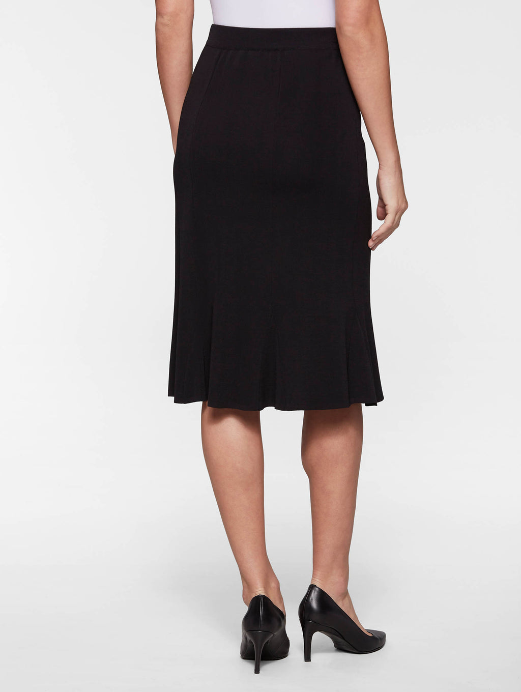 Gored Mylana Knit Skirt, Black - True Fit