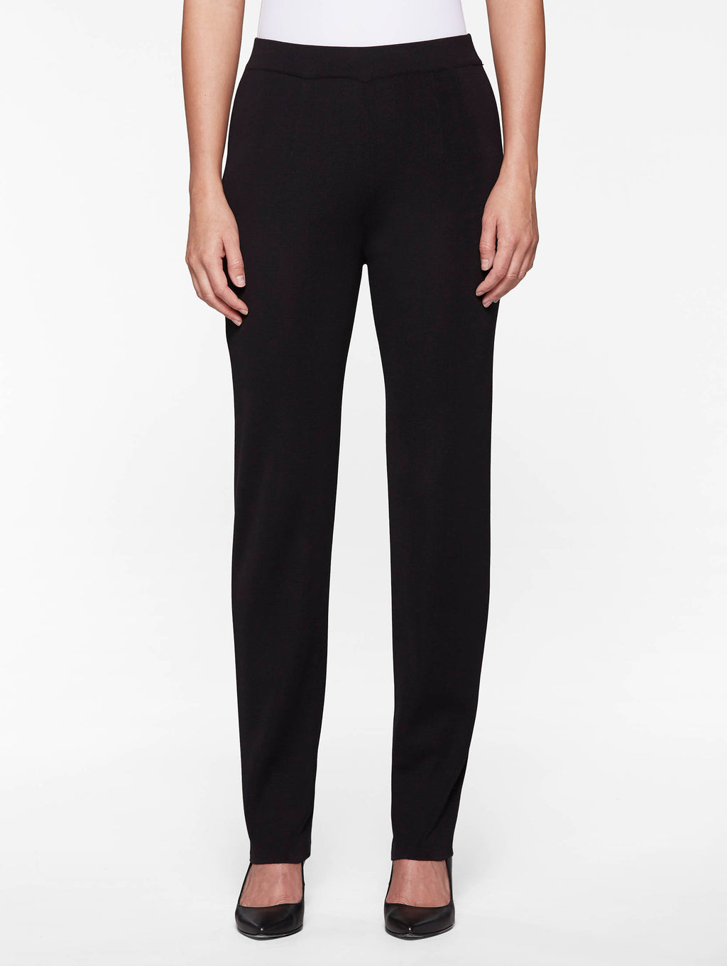 Nancy Straight Leg Mylana Knit Pant, Black - True Fit
