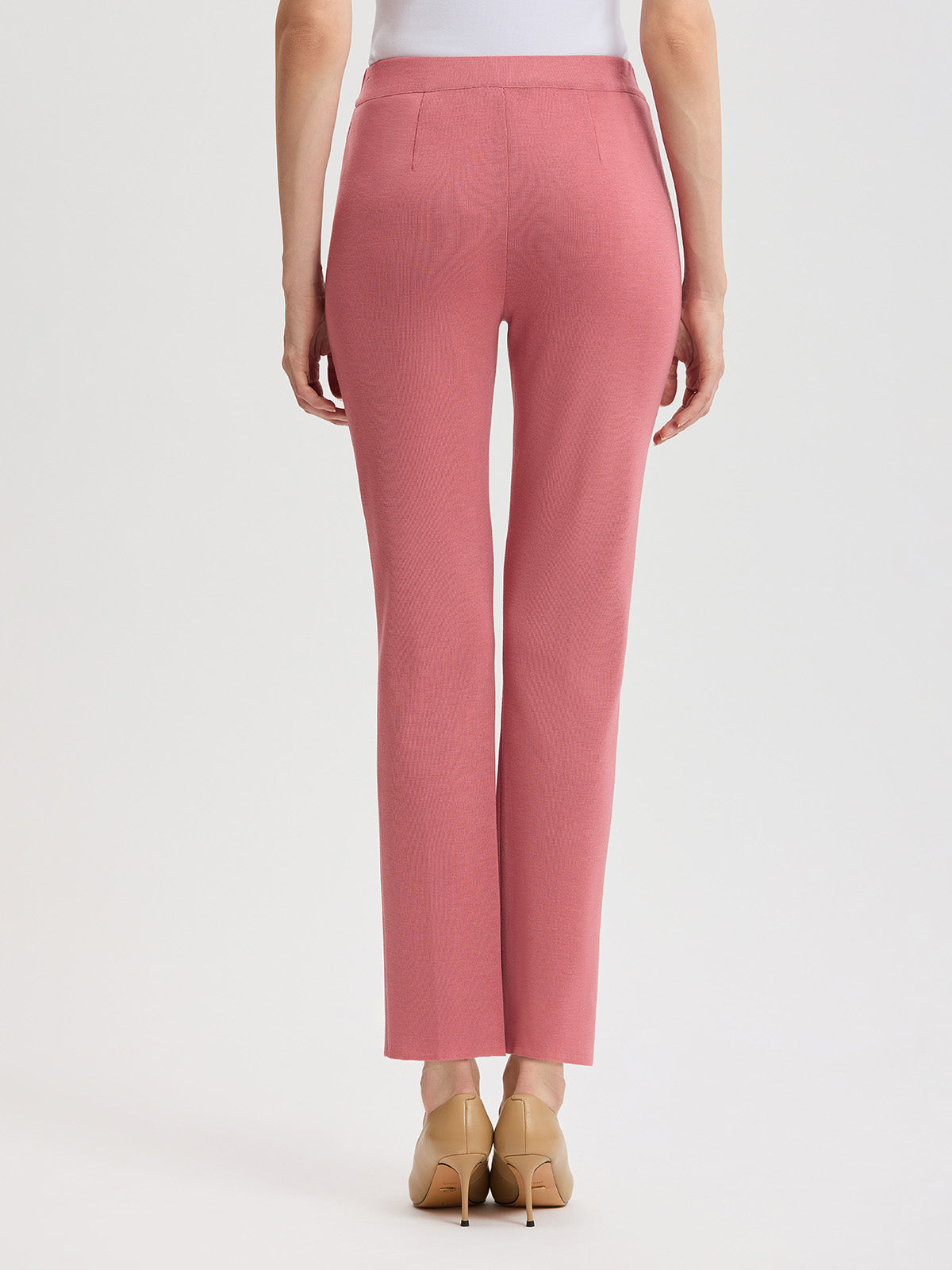 Nancy Slim Leg Mylana Knit Pant, Honey Suckle