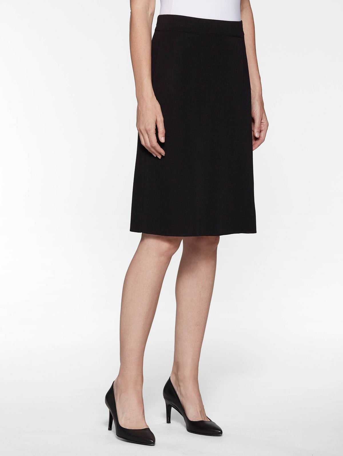 23" Straight Mylana Knit Skirt, Black - True Fit