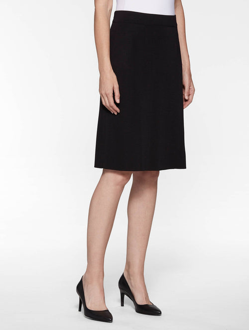 23" Straight Mylana Knit Skirt, Black - True Fit