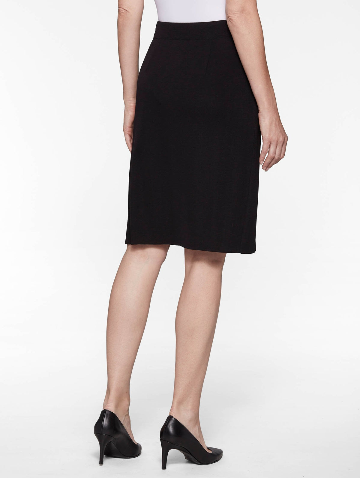 23" Straight Mylana Knit Skirt, Black - True Fit