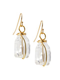 Handmade Crystal Nugget Wire Wrapped Earring